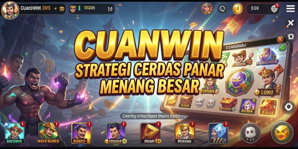 Screenshot gameplay CUANWIN menunjukkan pertempuran strategi intens.