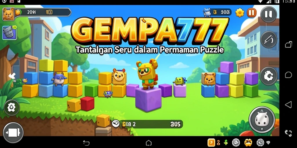 Screenshot menunjukkan gameplay seru dan menantang dalam GEMPA777.