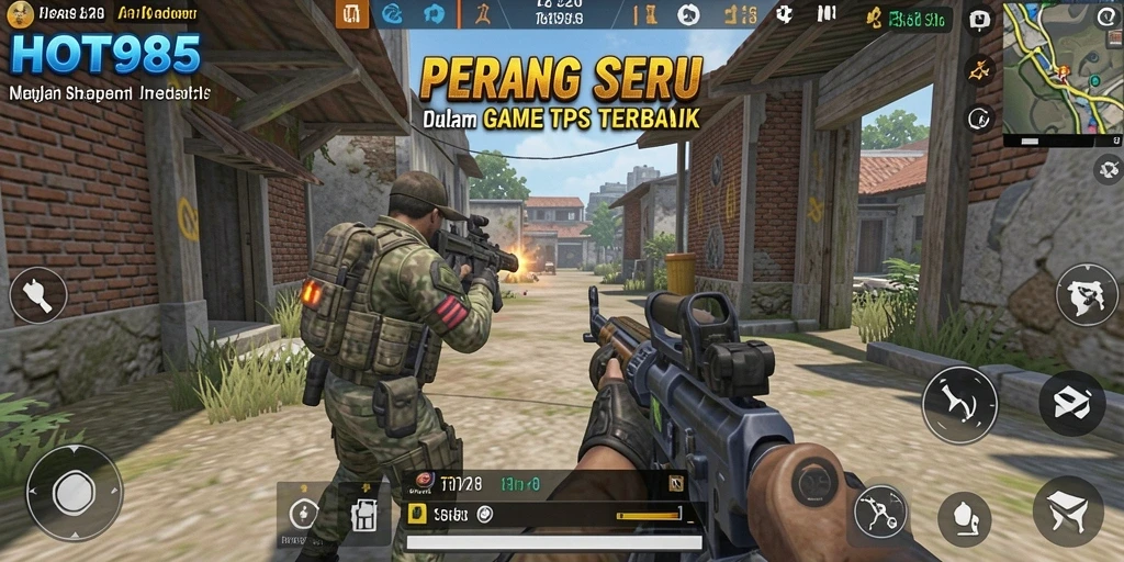 Tampilan terbaik screenshot HOT985 menunjukkan aksi pertempuran nyata dalam game TPS.