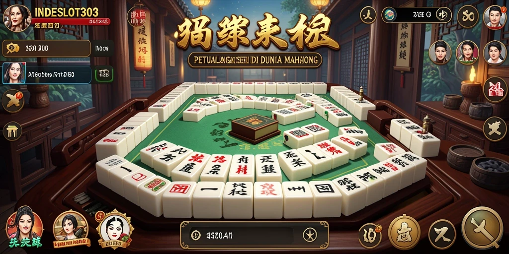 Screenshot gameplay INDESLOT303 yang menampilkan momen seru permainan Mahjong.