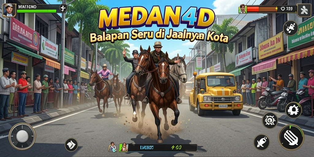 Tampilan menarik dari gameplay balapan di MEDAN4D.