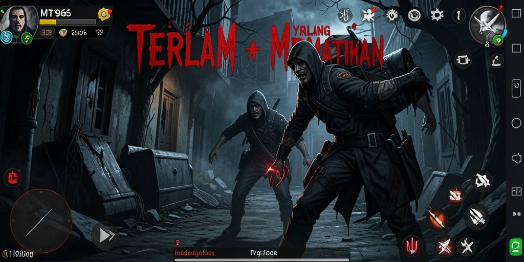 Screenshot gameplay menunjukkan suasana mencekam dalam MT966.